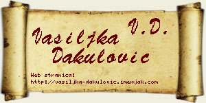 Vasiljka Dakulović vizit kartica